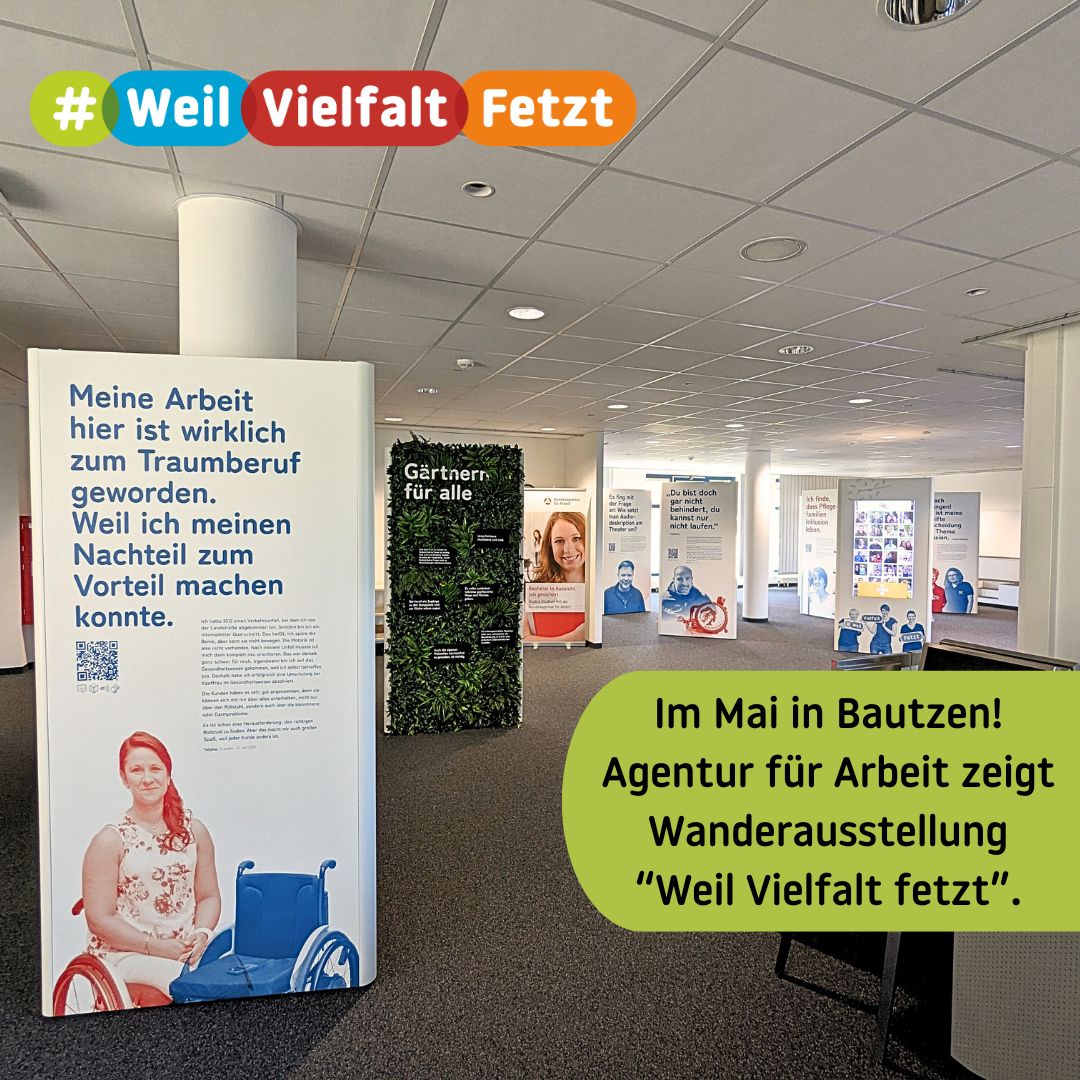 Featured image for “Die Agentur für Arbeit in Bautzen zeigt mit der Wanderausstellung mehr Gesicht für Inklusion”